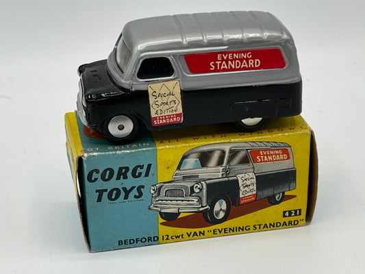 CORGI 421 BEDFORD 12cwt VAN "EVENING STANDARD" - EXCELLENT in original BOX