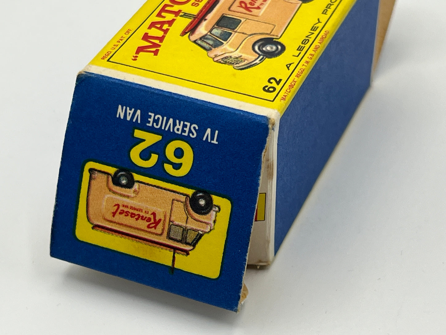 MATCHBOX LESNEY No62B RENTASET TV SERVICE VAN WITH BOX.