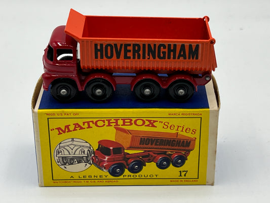 Matchbox No.17 Hoveringham Tipper Diecast Model by Lesney and original box.